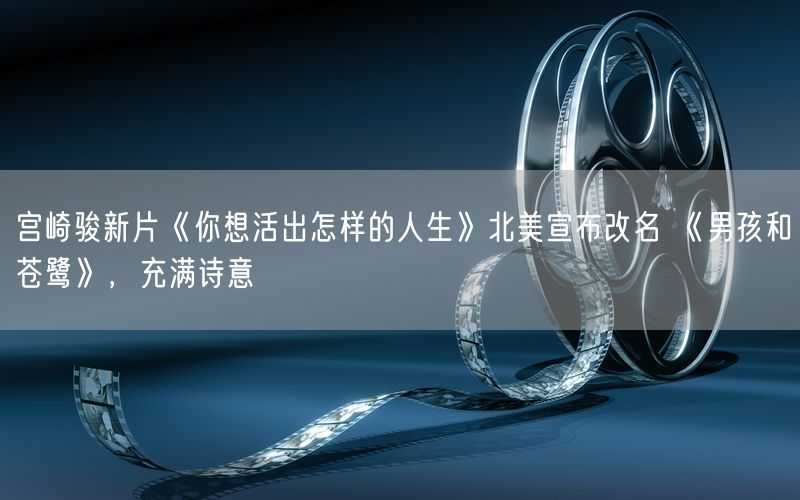 宫崎骏新片《你想活出怎样的人生》北美宣布改名 《男孩和苍鹭》，充满诗意